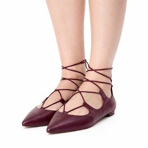 Loeffler Randall “Ambra” Lace-Up Ballet Flats